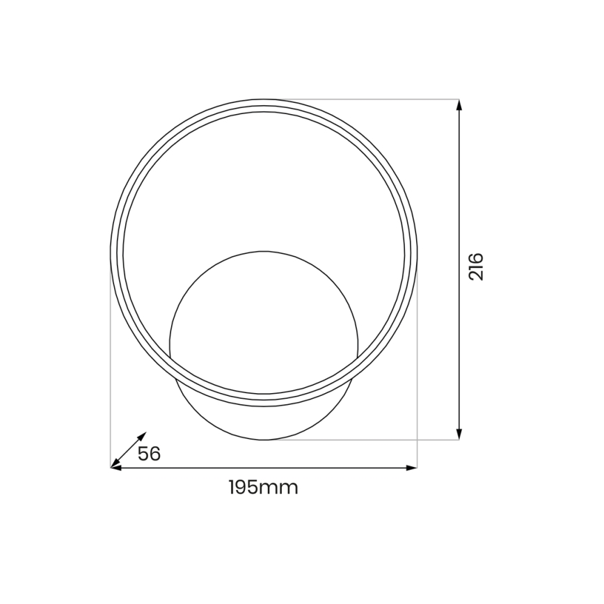 LED-Wandleuchte ROTONDA LED/7W/230V golden