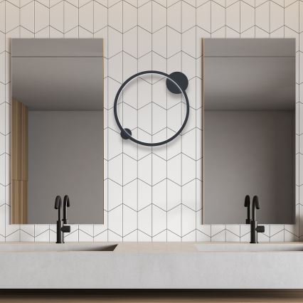 LED Wandleuchte SATURNO LED/25W/230V Ø 50 cm IP44 Anthrazit