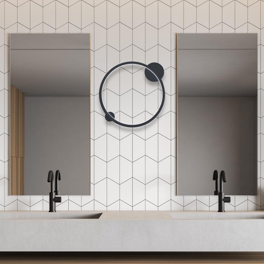 LED Wandleuchte SATURNO LED/25W/230V Ø 50 cm IP44 Anthrazit