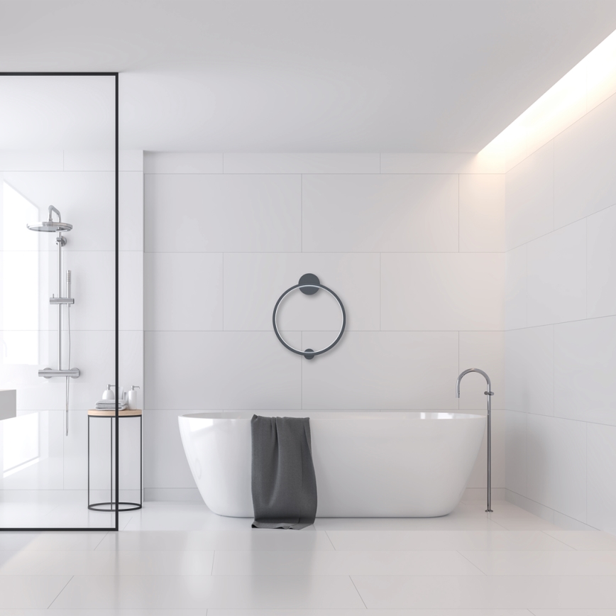 LED Wandleuchte SATURNO LED/25W/230V Ø 50 cm IP44 Anthrazit