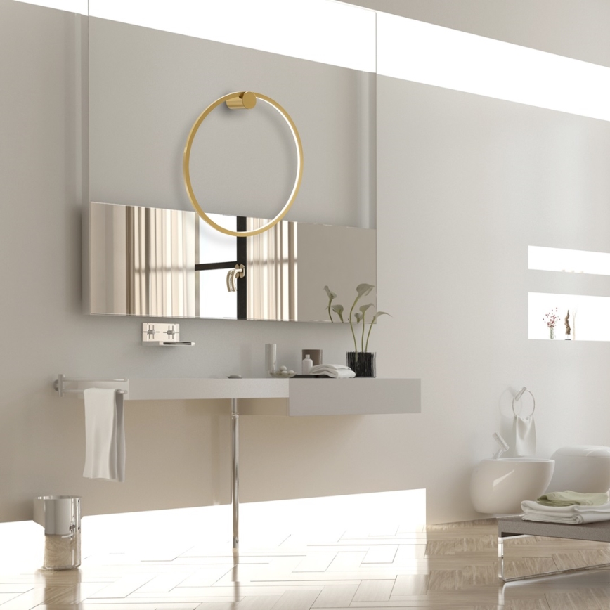 LED Wandleuchte SATURNO LED/25W/230V Ø 50 cm IP44 gold