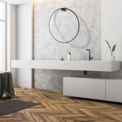 LED Wandleuchte SATURNO LED/46W/230V Ø 80 cm IP44 Anthrazit