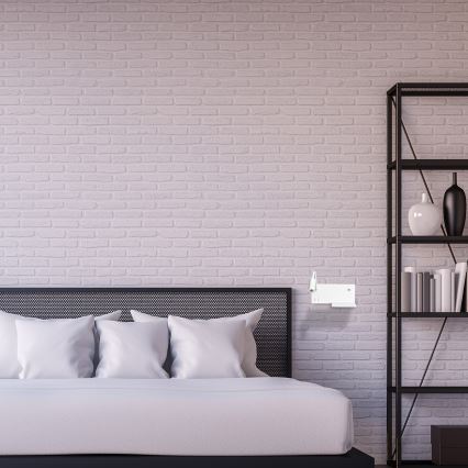 LED-Wandleuchte SHELF LED/4W+LED/5W+LED/2W/230V + USB-Anschluss weiß