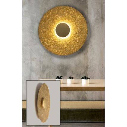 LED-Wandleuchte SOLE LED/16W/230V d 65 cm golden