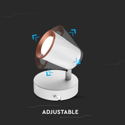 LED Wandleuchte Spot LED/5W/230V 3000K Weiß