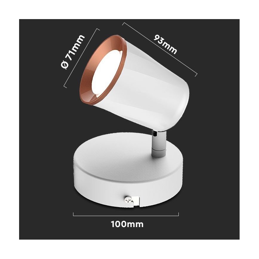 LED Wandleuchte Spot LED/5W/230V 3000K Weiß