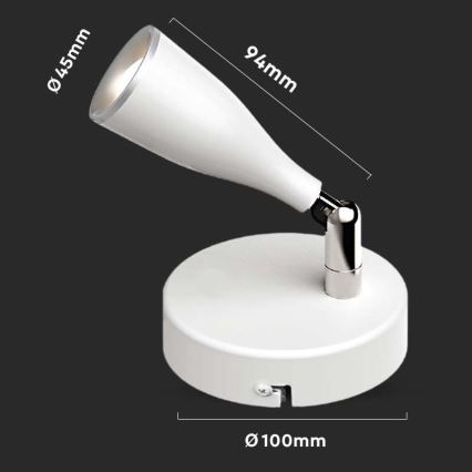 LED Wandspot LED/4,5W/230V 4000K weiß