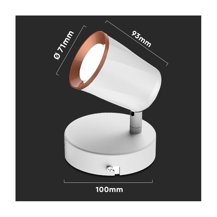 LED Wandspot LED/5W/230V 4000K weiß