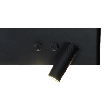 LED-Wandspot RESORT LED/10W/230V + LED/3W schwarz rechts