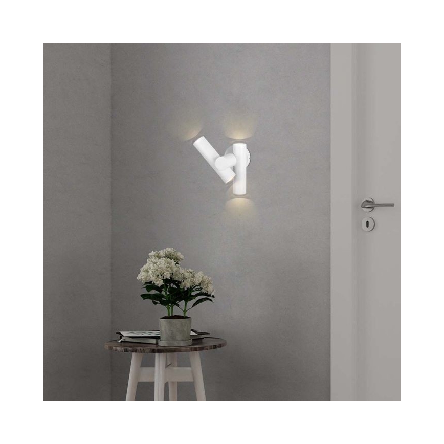 LED-Wandstrahler für den Außenbereich 2xLED/3W/230V 4000K IP44 weiß