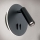 LED-Wandstrahler LENNY LED/6W/230V + LED/3W schwarz