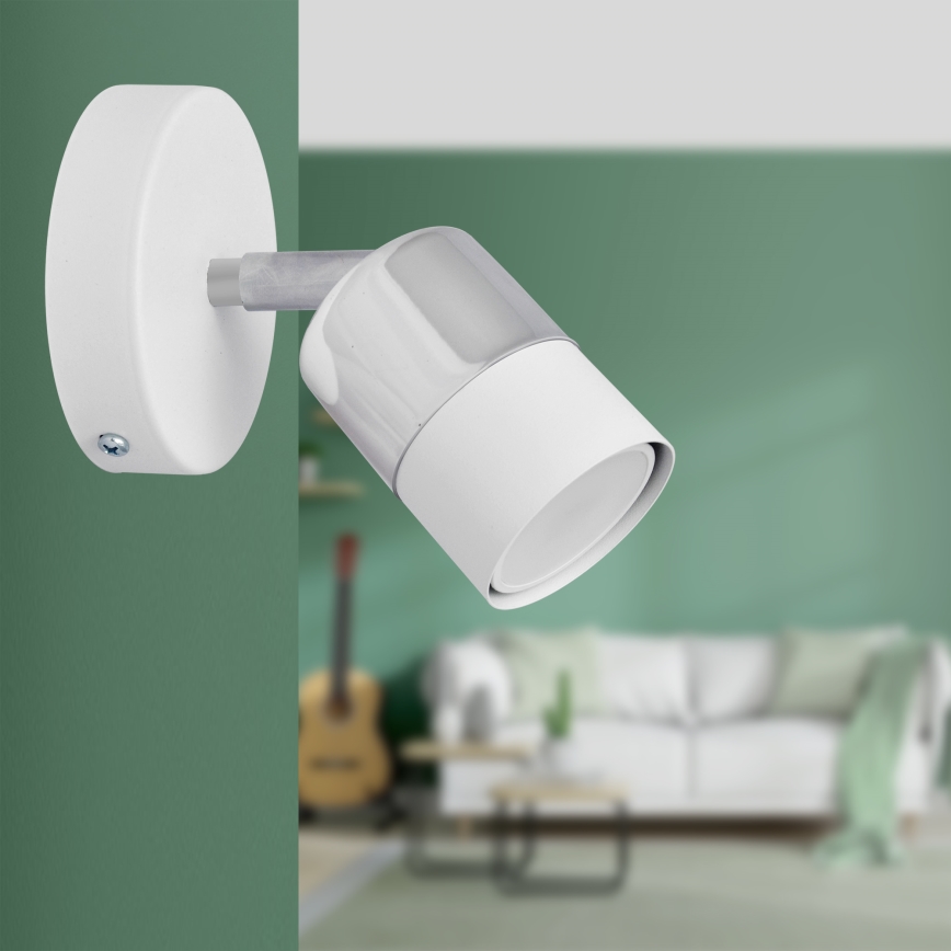 LED-Wandstrahler TUBSSON 1xGU10/4,8W/230V weiß/glänzendes Chrom