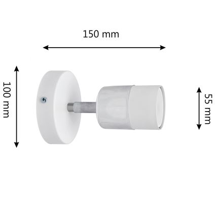 LED-Wandstrahler TUBSSON 1xGU10/4,8W/230V weiß/glänzendes Chrom
