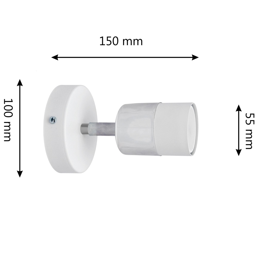 LED-Wandstrahler TUBSSON 1xGU10/4,8W/230V weiß/glänzendes Chrom