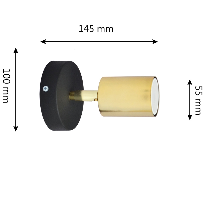 LED Wandstrahler TUNE 1xGU10/4,8W/230V golden/schwarz