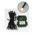 LED Weihnachts-Außen-Lichterkette 100xLED/2 Funktionen/3xAA 10,8m IP44 warmweiß