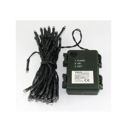 LED Weihnachts-Außen-Lichterkette 50xLED/2 Funktionen 5,4 m IP44 mehrfarbig