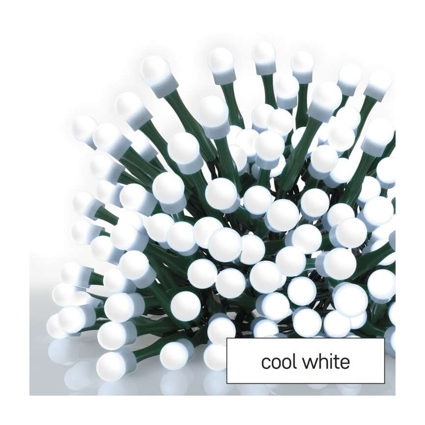 LED Weihnachts-Außen-Lichterkette 80×LED/13 m IP44 kaltweiß