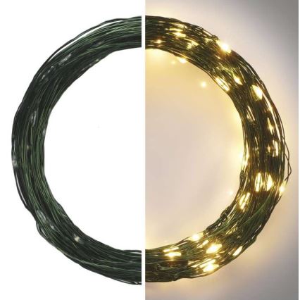 LED-Weihnachts-Außenlichterkette 150 LEDs/20 m IP44 warmweiß