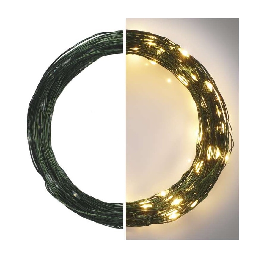 LED-Weihnachts-Außenlichterkette 150 LEDs/20 m IP44 warmweiß