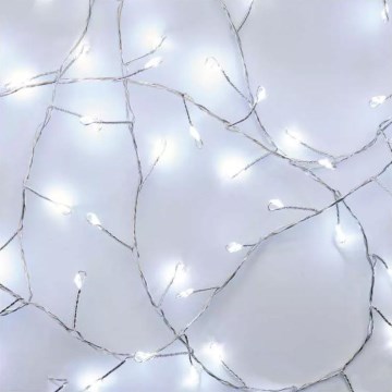 LED Weihnachts-Lichterkette 100xLED/3xAA 2,7 m kaltweiß
