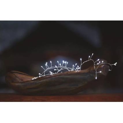 LED Weihnachts-Lichterkette 100xLED/3xAA 2,7 m kaltweiß