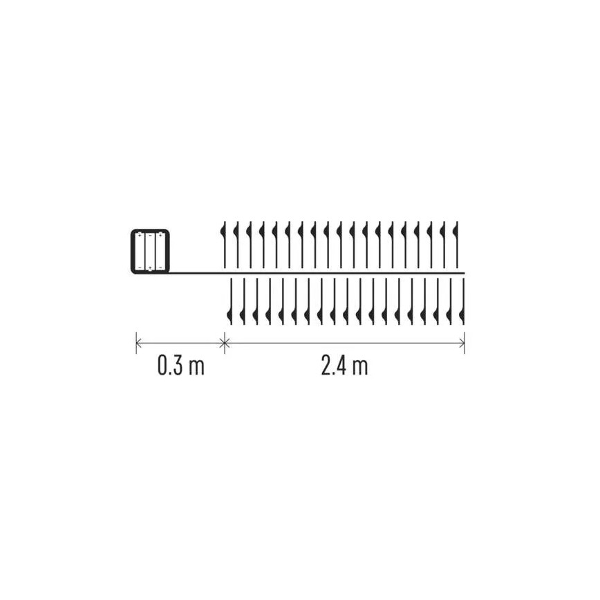 LED Weihnachts-Lichterkette 100xLED/3xAA 2,7 m kaltweiß
