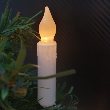 LED-Weihnachts-Lichterkette 10xLED/2xAA 1,65 m warmweiß, kerzenförmig