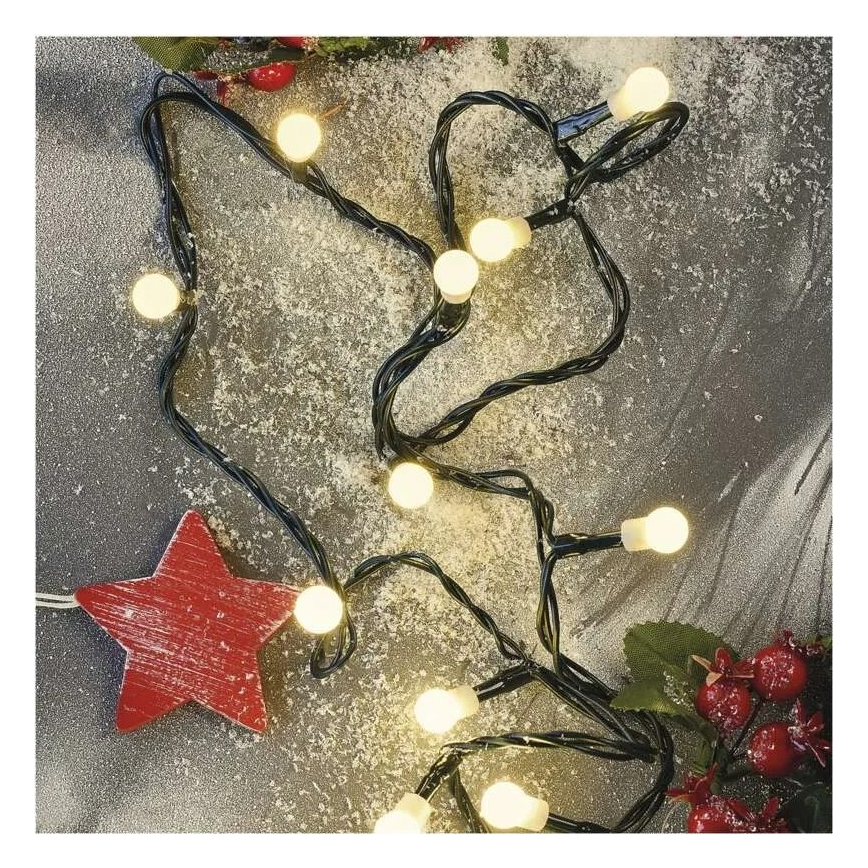 LED-Weihnachts-Lichterkette 200×LED, 8 Funktionen, 20 m, IP44, warmweiß