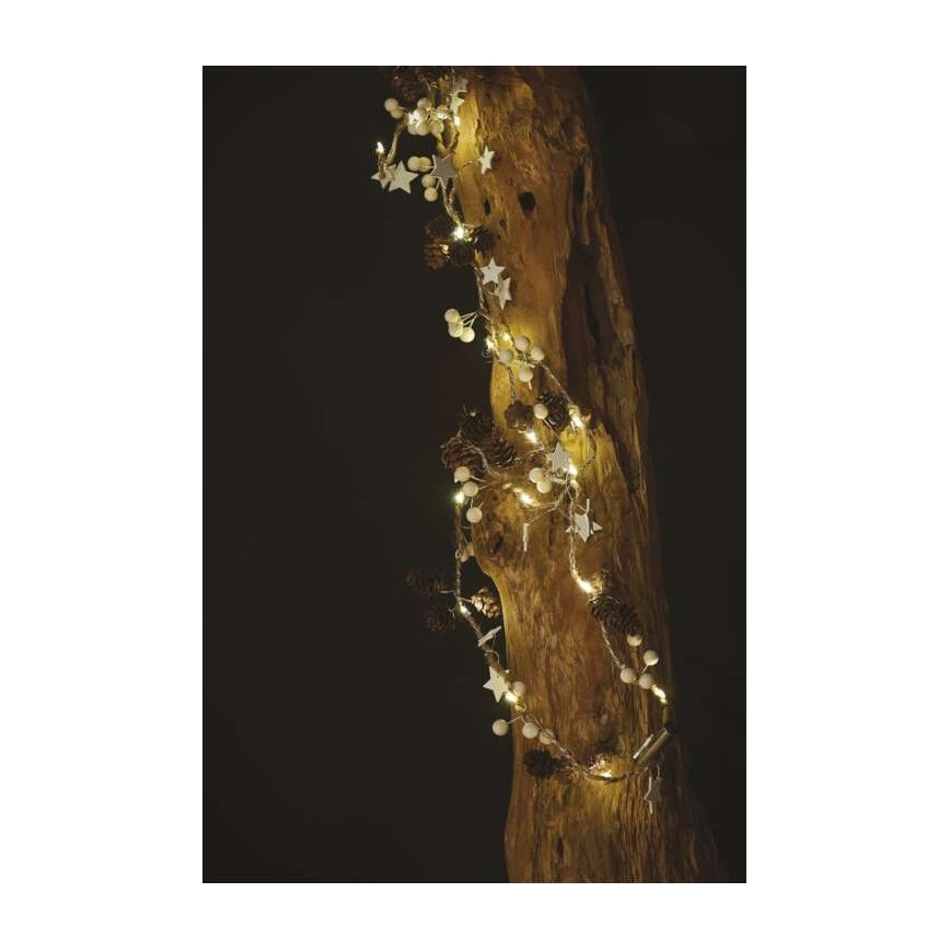 LED Weihnachts-Lichterkette 20xLED/2xAA 2m
