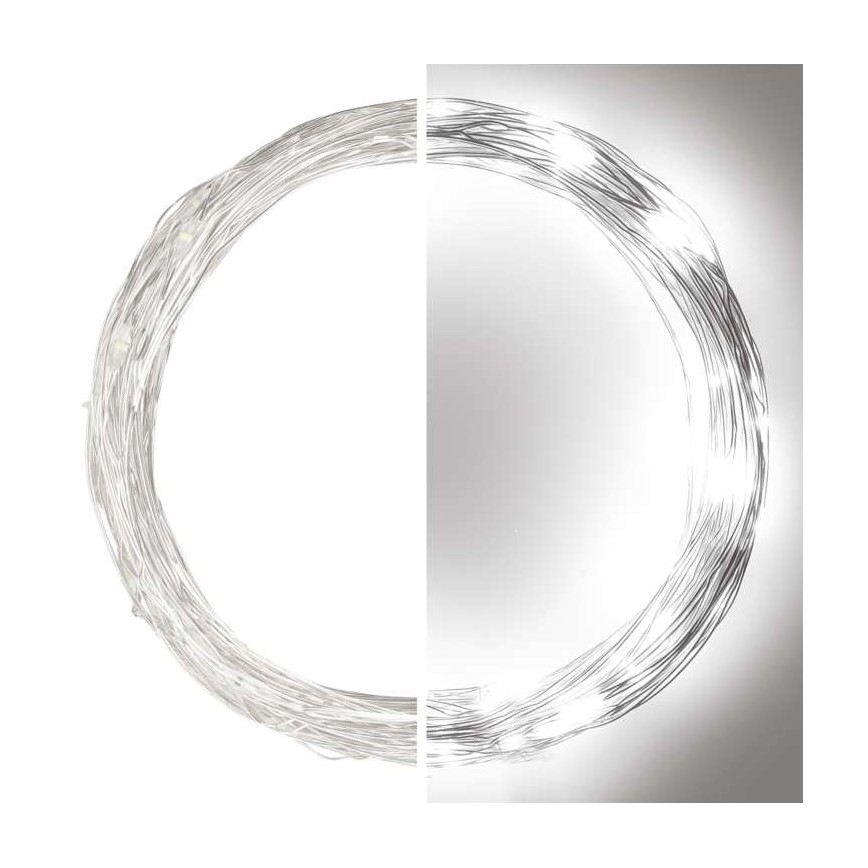LED-Weihnachts-Lichterkette für den Außenbereich 100xLED/15m IP44 kaltweiß