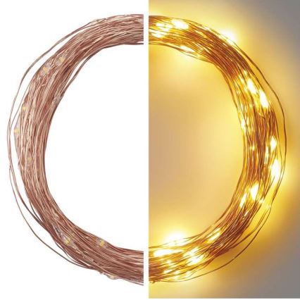 LED Weihnachts-Lichterkette für den Außenbereich 100xLED/15m IP44 warmweiß
