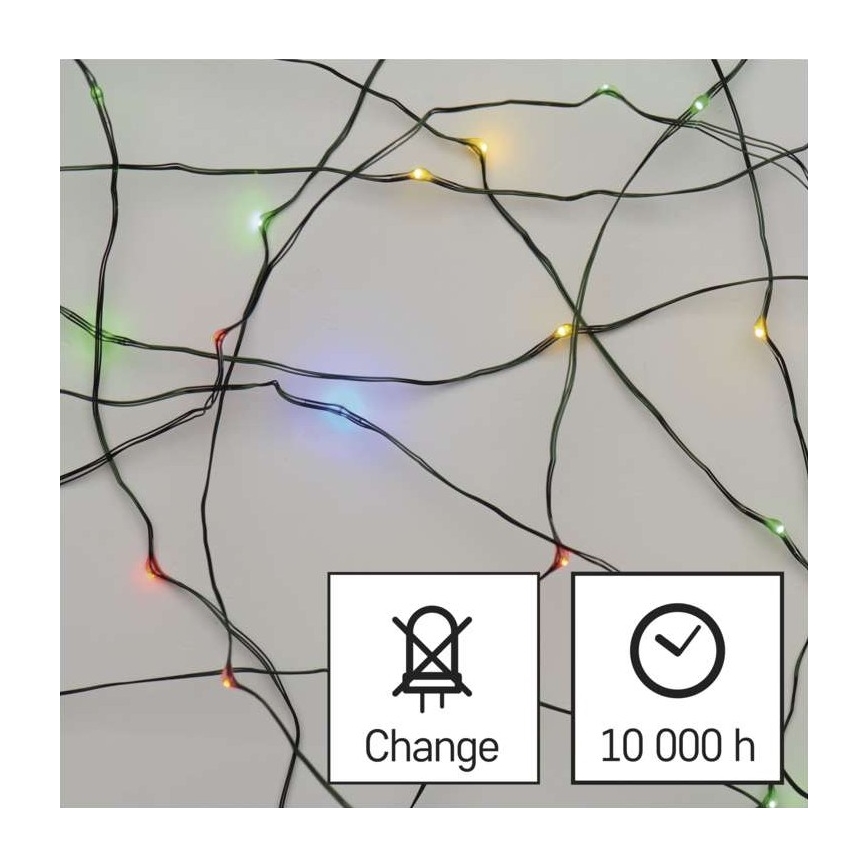 LED-Weihnachts-Lichterkette für den Außenbereich 150xLED/20m IP44 mehrfarbig
