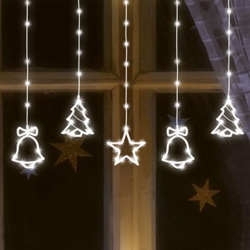 LED Weihnachts-Lichterkette für den Außenbereich 186xLED 7m IP44 kaltweiß