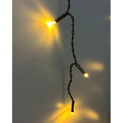 LED Weihnachts-Lichterkette für den Außenbereich 200xLED/230V 7,6 m IP44 schwarz
