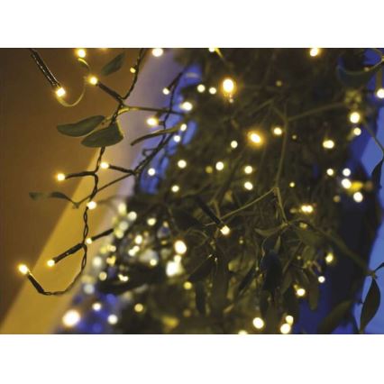 LED Weihnachts-Lichterkette für den Außenbereich 200xLED/8 Modi 8,6m IP44 warmweiß
