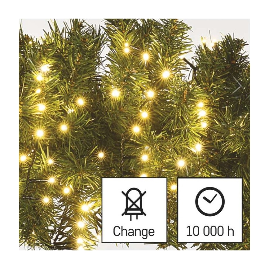 LED Weihnachts-Lichterkette für den Außenbereich 400xLED/13m IP44 warmweiß