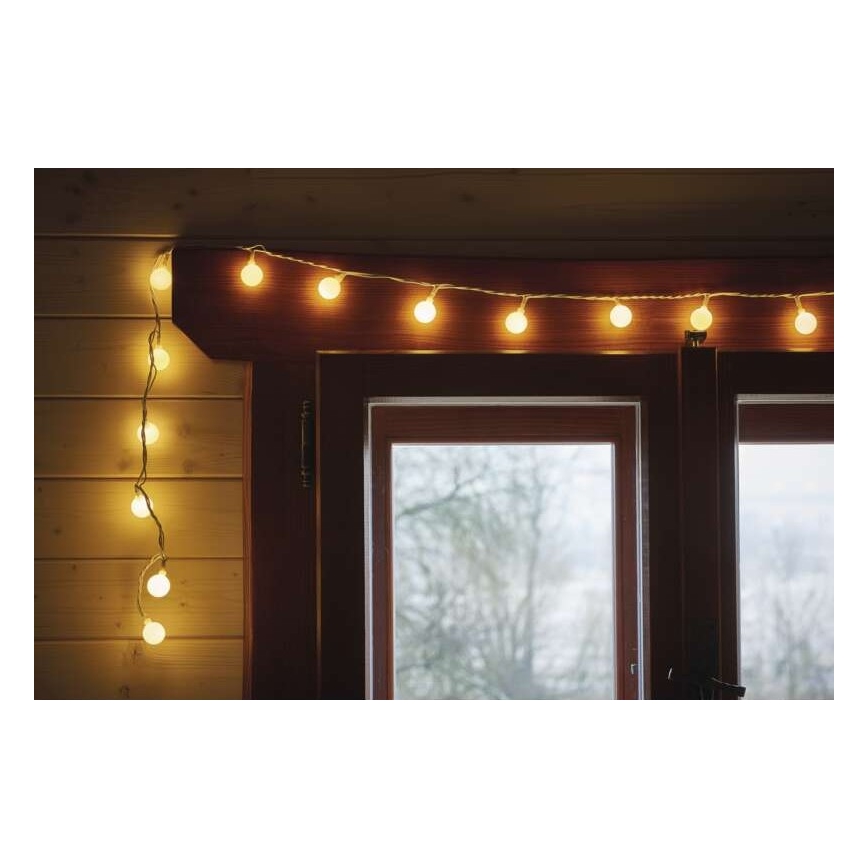 LED Weihnachts-Lichterkette für den Außenbereich 40xLED/9m IP44 warmweiß
