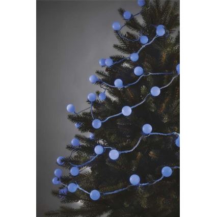 LED-Weihnachts-Lichterkette für den Außenbereich, 40×LED / 9 m, IP44, blau