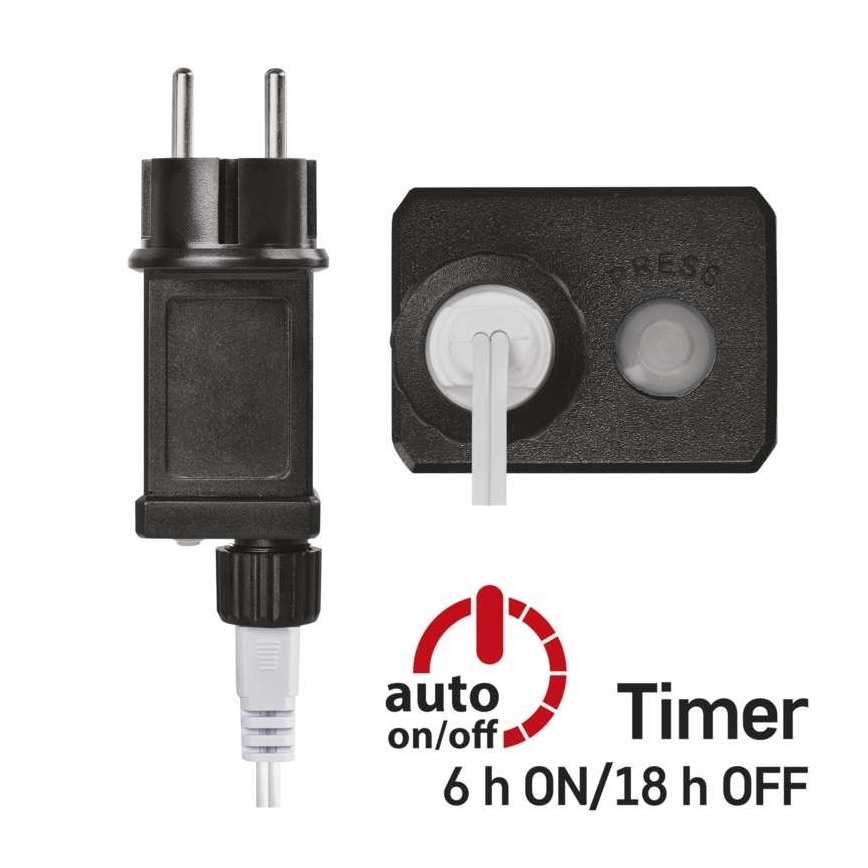 LED-Weihnachts-Lichterkette für den Außenbereich, 40×LED / 9 m, IP44, blau