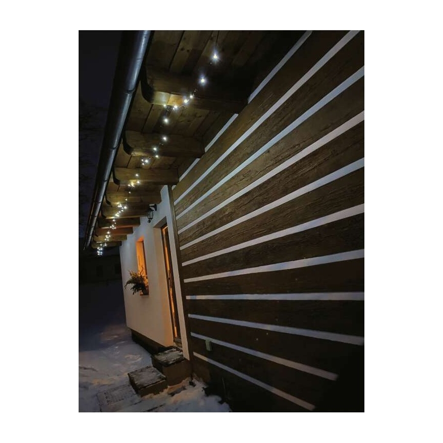 LED-Weihnachts-Lichterkette für den Außenbereich 80xLED/13m IP44 kaltweiß