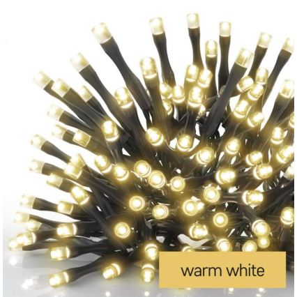 LED Weihnachts-Lichterkette für den Außenbereich 80×LED/3×AA 6,1 m IP44 warmweiß