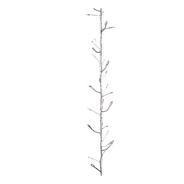 LED Weihnachts-Lichterkette innen NANO 100xLED/3xAA 2,9m rosa