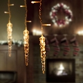 LED-Weihnachts-Lichtervorhang für den Außenbereich, 180 LEDs, 3,5x0,7 m, IP44, warmweiß