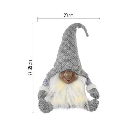 LED Weihnachtsdekoration 4xLED/3xAA Wichtel