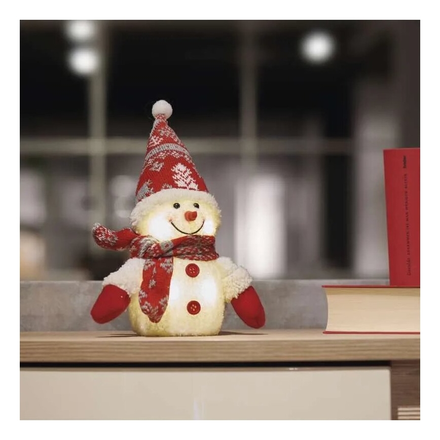 LED Weihnachtsdekoration 4xLED/3xAAA Schneemann