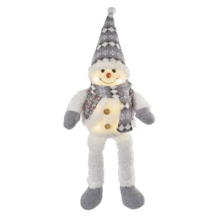 LED Weihnachtsdekoration 6xLED/3xAA Schneemann