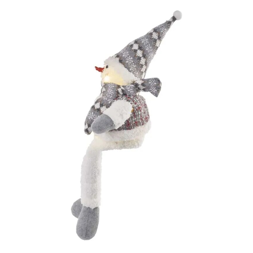 LED Weihnachtsdekoration 6xLED/3xAA Schneemann