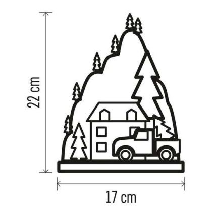 LED-Weihnachtsdekoration 10xLED/2xAA beige