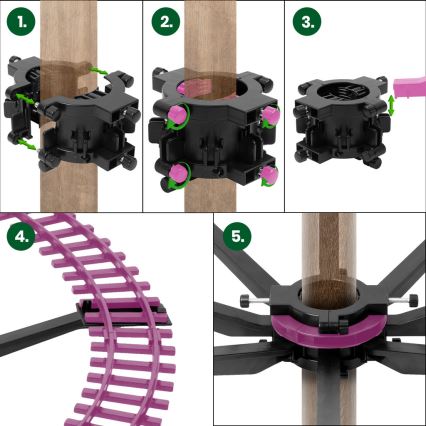 LED-Weihnachtsdekoration 10xLED/4xAA Zug
